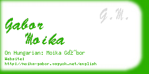 gabor moika business card